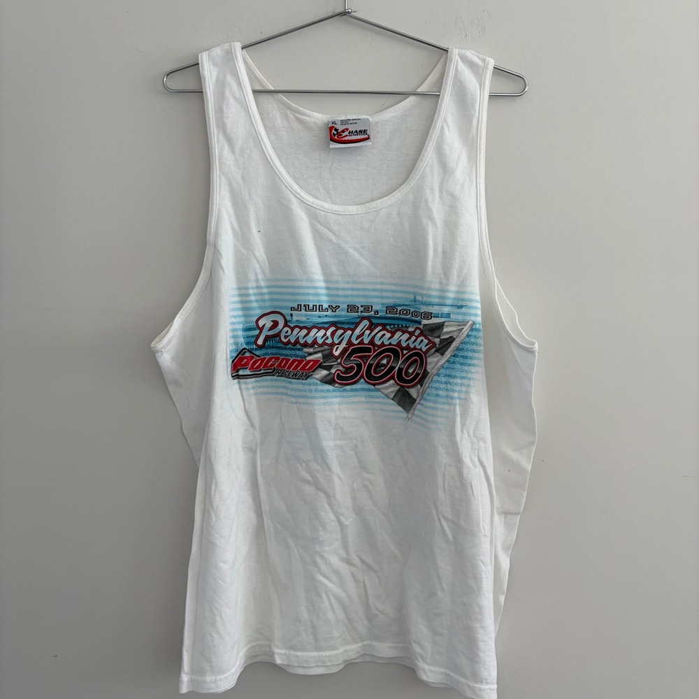 Chase Authentics Pennsylvania 500 Pocono Raceway 2006 NASCAR Tank Top White XL